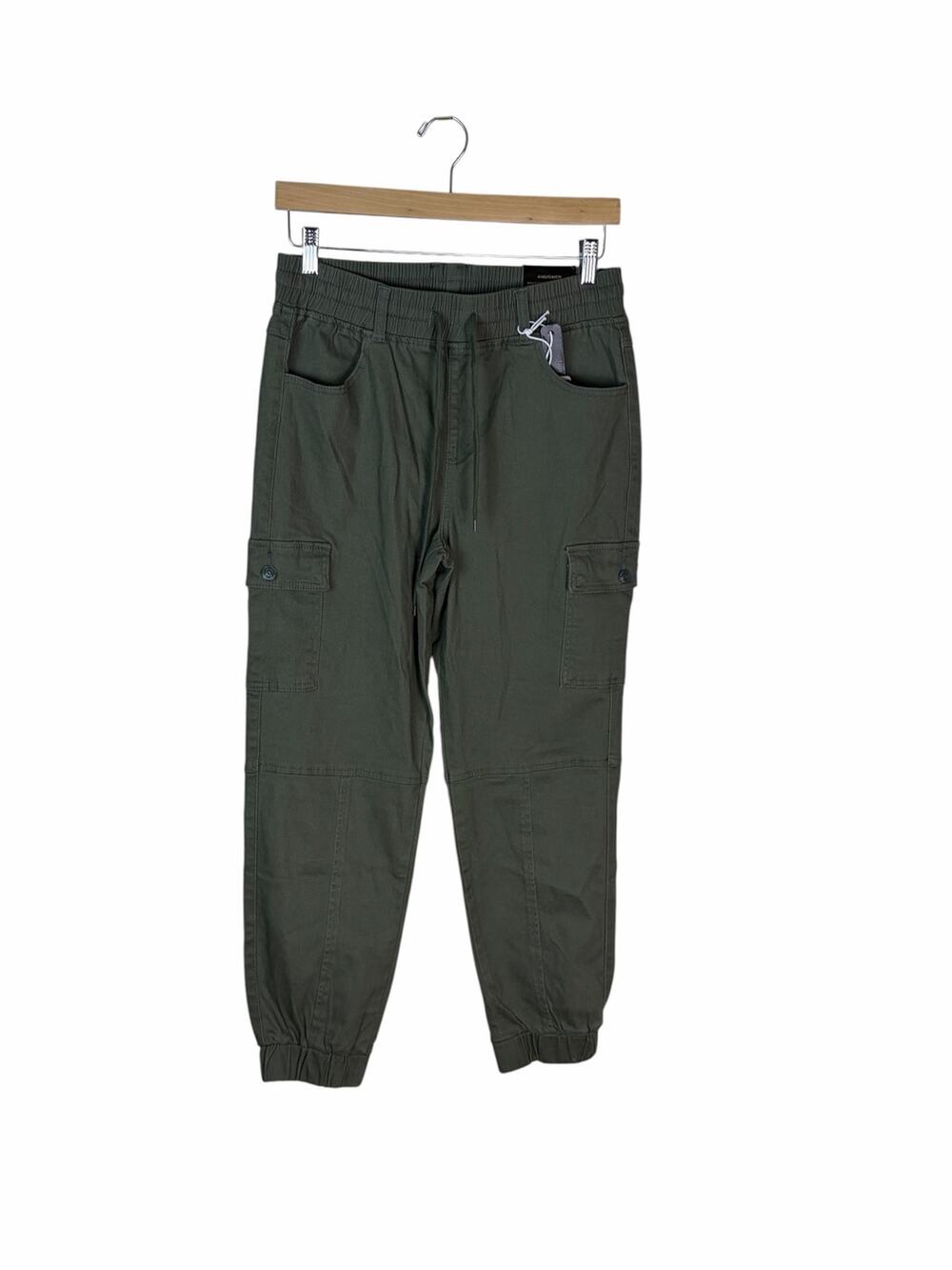 Monkey Ride Jeans Olive Green High Rise Cargo Jogger Pants 9 29 NWT